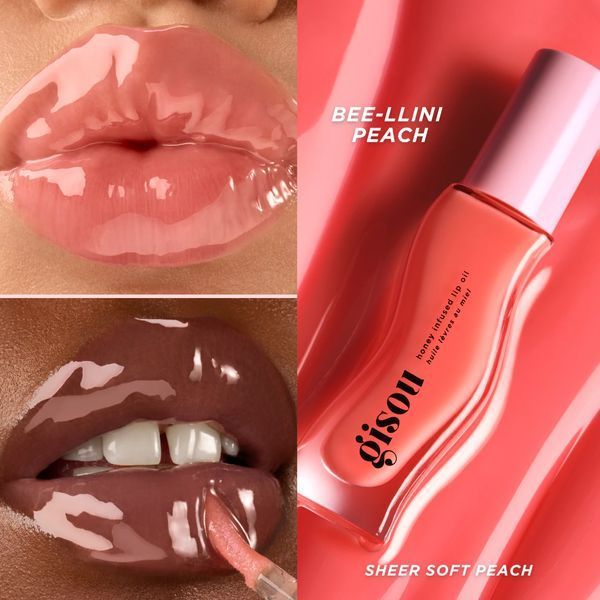 Gisou Масло губ Gisou Honey Infused Lip Oil Bee-llini Peach 8ml Оригинал ic3-5ib фото