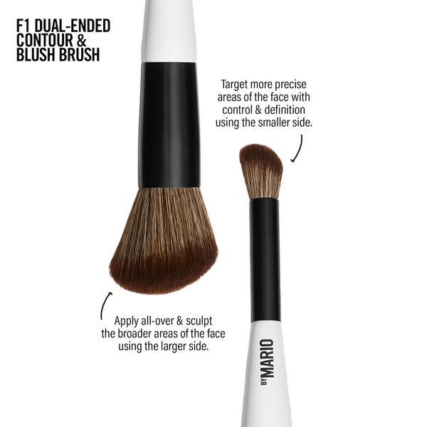 Двусторонняя кисть для кремовых текстур Makeup by Mario F1 Dual-Ended Contour and Blush Brush bcb-2a0 фото